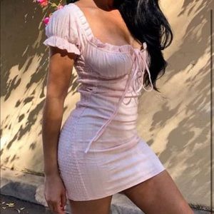 Light pink mini dress